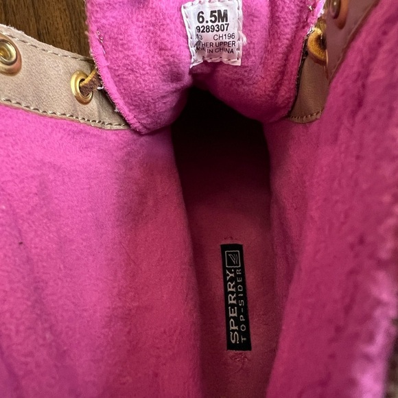 Sperry Women’s Sz 6.5 Hikerfish Boots Tan Leopard Leather Gold Studded Lined NEW - Picture 7 of 7